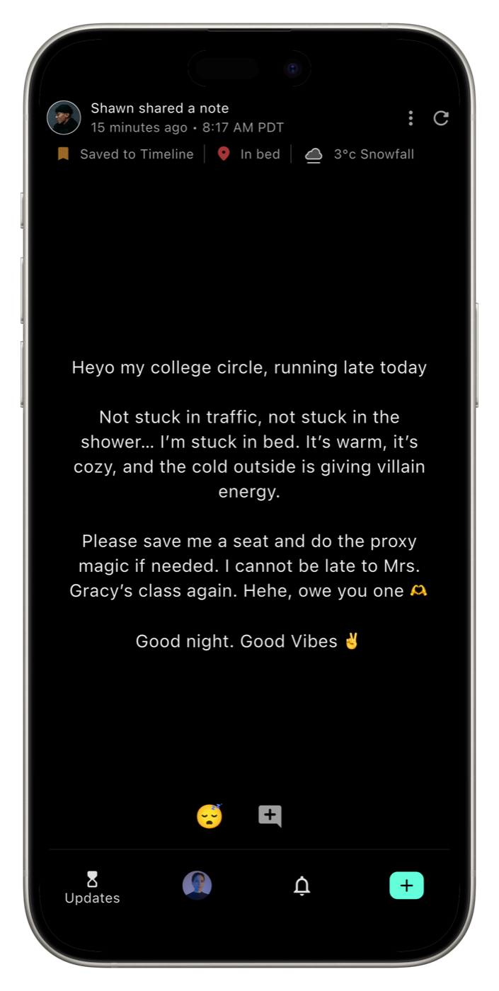 Text note update